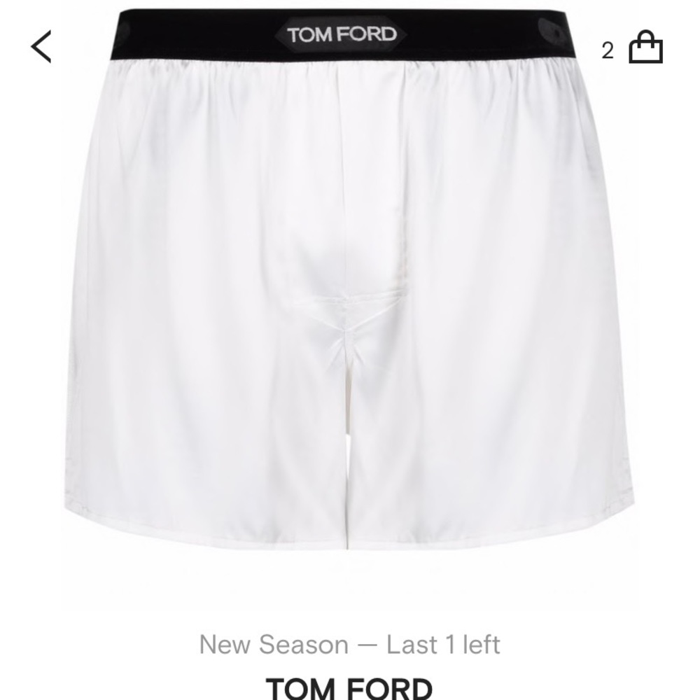 White Tom Ford Satin Boxer (only worn once)